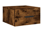 2-piece wall-mounted bedside tables in smoked oak, 35x35x20 cm, UBLL25529
