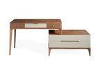 Decohaute-Couleur AMJG43586 lacquered walnut wood dressing table with 4 drawers