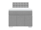Decohaute bed base with light grey mattress 90x200 cm fabric ILIA17903