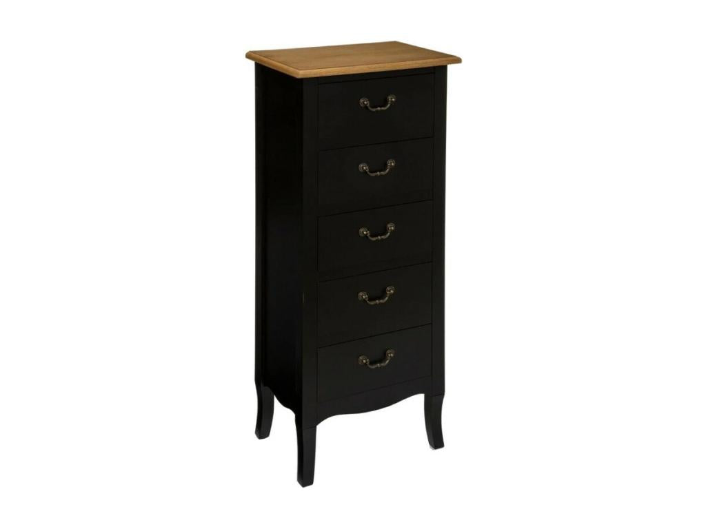 Decohaute 5-Drawer Chest of Drawers 113cm Black XVIV15535