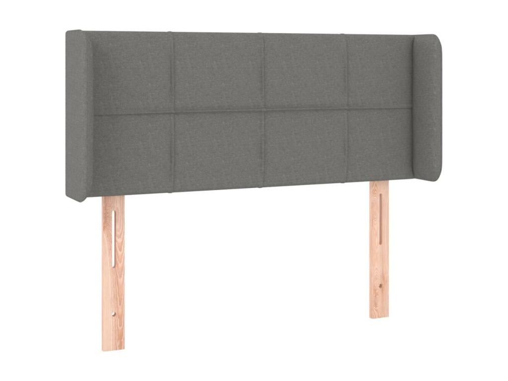 Dark Grey LED Headboard 93x16x78-88 Fabric KXMR05386