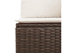 Garden furniture set with cushions, 9 pieces, brown woven resin FNLN51133