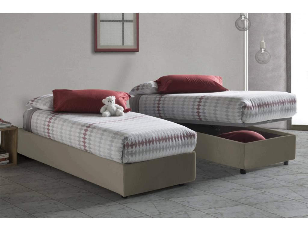 Decohaute Single Bed with Storage, Fabric Upholstery, Made in Italy, Front Opening, Suitable for a 90x190 cm Mattress, Decohaute WZEW24929