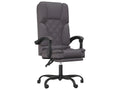 Grey Faux Leather Reclining Office Massage Chair ETEP27586