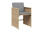 Garden chairs with cushions, set of 4, méDecohaute beige IXKK82262