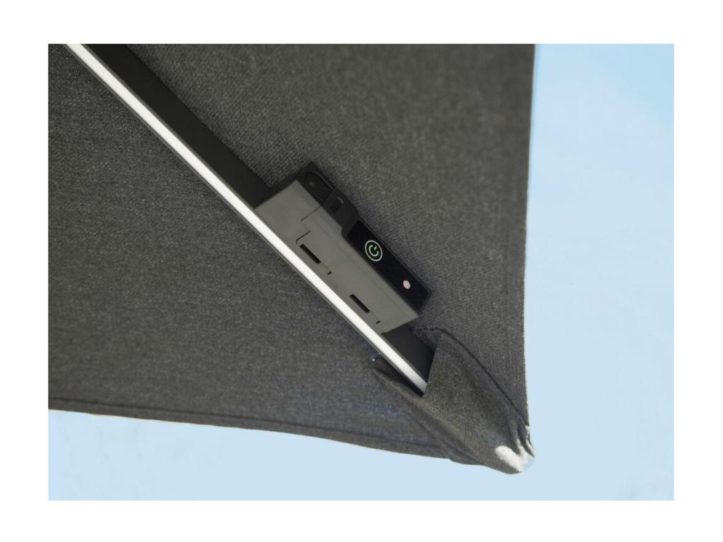 2.7m aluminum cantilever parasol with LEDs PWCJ44362