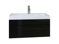 Decohaute black bathroom furniture set - 80cm vanity unit with sink QROS69113