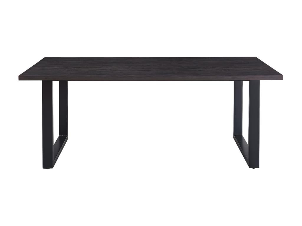 Decohaute dining table, 200cm long, in dark brown wood finish, ideal for a convivial dining room IYBP15687