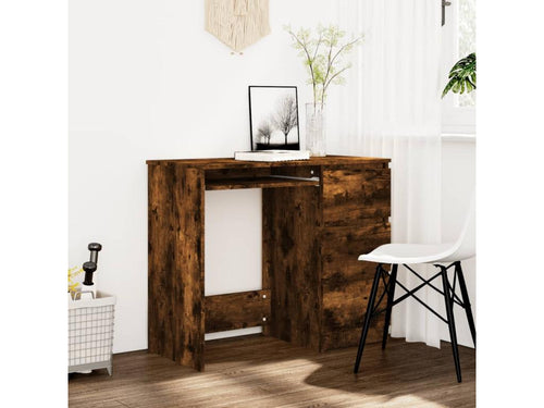 Smoked Oak Desk 90x45x76 cm Engineered Wood FMHD29441