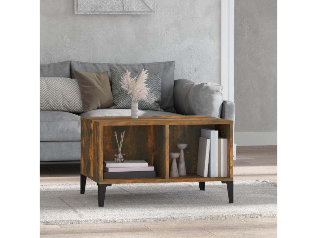 Smoked Oak Coffee Table 60x50x36.5 cm Engineered Wood LGKC03712