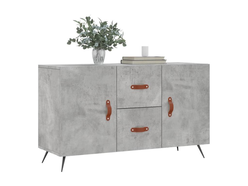 Concrete grey sideboard 100x36x60 cm engineered wood KFTV61676