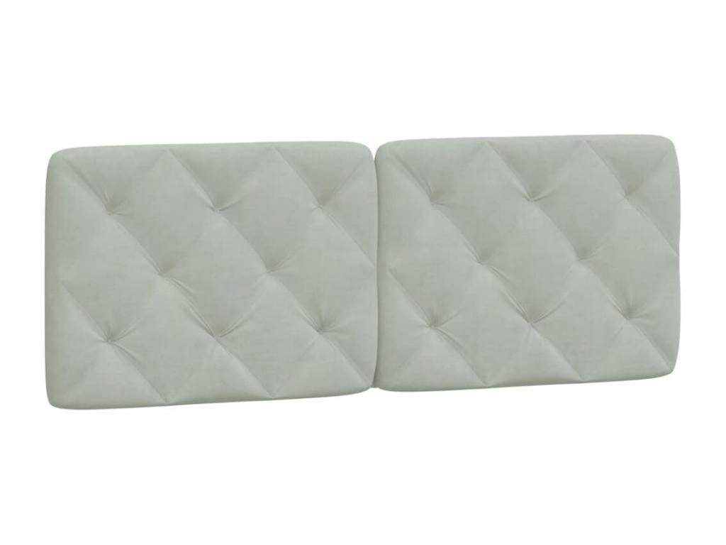 Light grey velvet headboard cushion 120cm RTOZ05153