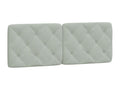 Light grey velvet headboard cushion 120cm RTOZ05153
