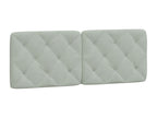 Light grey velvet headboard cushion 120cm RTOZ05153