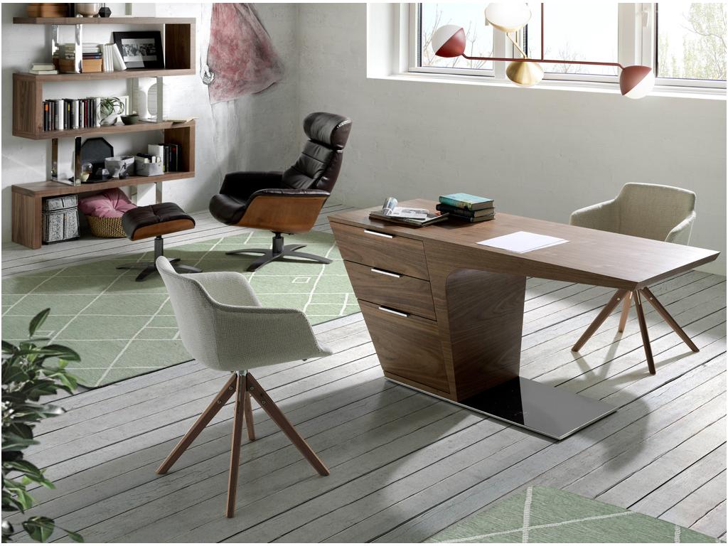 Decohaute swivel chair in beige fabric and ash wood - Set of 2 - Decohaute color 07 YMEJ52495