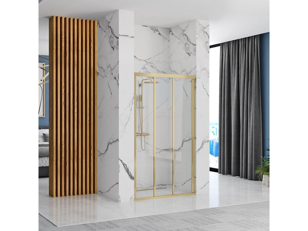 Decohaute 90 Brush Gold Shower Door HRJQ43977