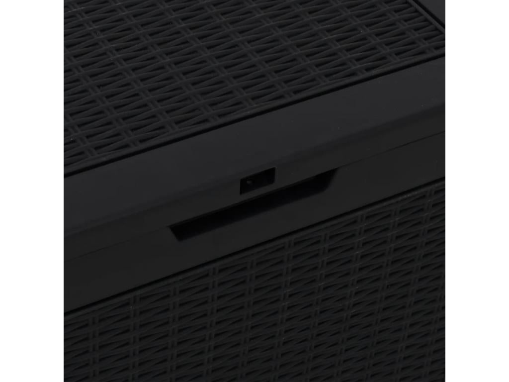 Black garden storage box 55.5x43x53 cm polypropylene GNZU40259