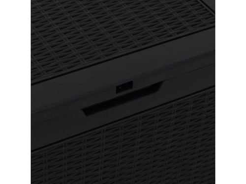 Black garden storage box 55.5x43x53 cm polypropylene GNZU40259