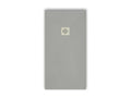 Extra-flat 80x150 cm PURE shower tray in grey slate-effect resin with stainless steel grate JUIK70743
