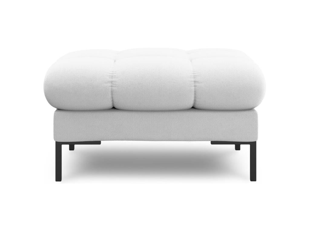 Decohaute - Decohaute pouf in light grey structural fabric - 60x60x41cm PTRG05765