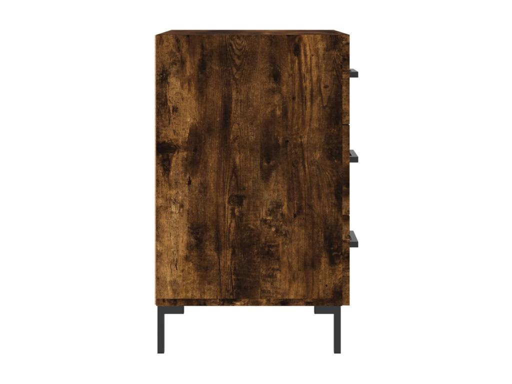 Smoked oak bedside table 40x40x66 cm engineered wood YJEE25207