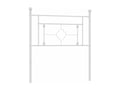 White metal headboard 100cm JKAT41736