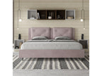 Bed with upholstered slatted base 180x200 microfiber Decohaute SHDY85191