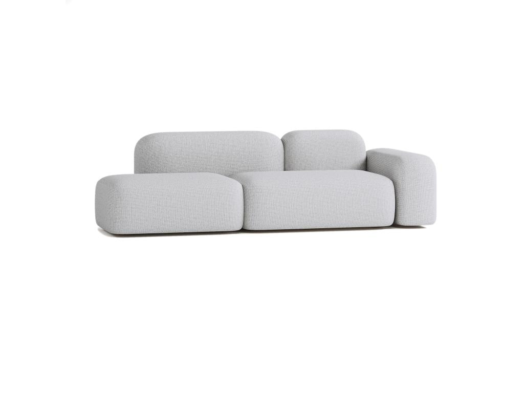 Modular 3-Seater Sofa Max Light Grey Fabric OEWQ85788