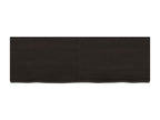 Dark brown wall shelf made of treated solid oak wood CKQF50384
