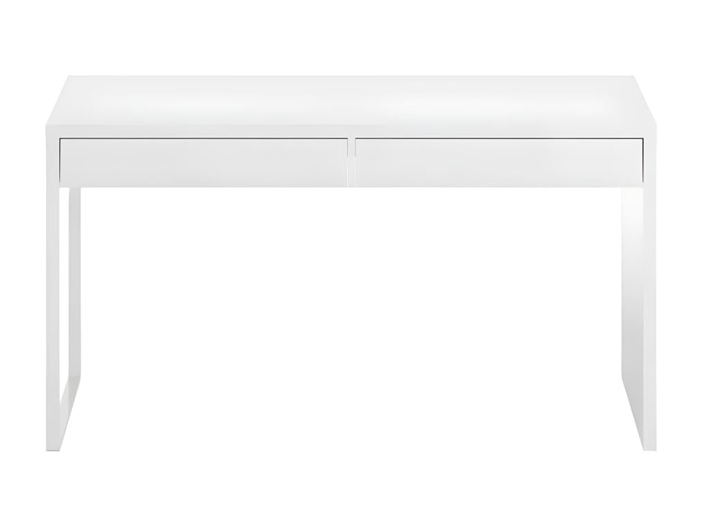 Desk with 2 drawers - White - DESIGN - L 138 x W 50 x H 75 cm IJAW50582