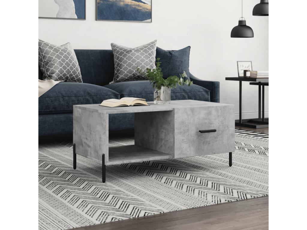 Concrete grey coffee table 90x50x40 engineered wood JAMF41920