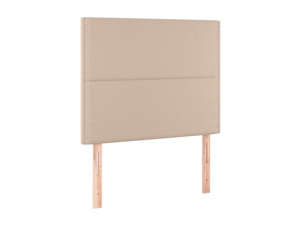 2-piece Cappuccino headboard 100x5x78/88 cm Faux leather PXGC13102