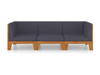 3-piece garden furniture set with cushions, solid wood, HMUS46946