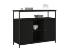 Black sideboard 100x35x80 cm engineered wood VTWM11172