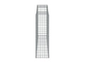 Arched gabion baskets, 9 pcs, 300x50x160-180 galvanized iron PPJU13046