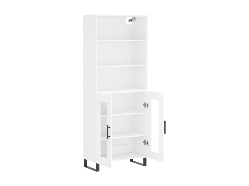 White Highboard 69.5x34x180 cm Engineered Wood DPWS59199