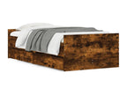 Bed frame with drawers, smoked oak, 90x200 cm, MOPG98510