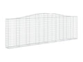 Arched gabion baskets, 3 pcs, 400x30x120-140, galvanized iron, VBCO87275