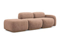 Modular 3-seater sofa, left-hand facing, in Bouclé fabric - muted pink - Decohaute GIHL86447