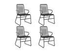 5-piece garden dining set, black rattan PVC, UEPE07299