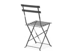 Garden table and 2 chairs, grey steel NEYK35216