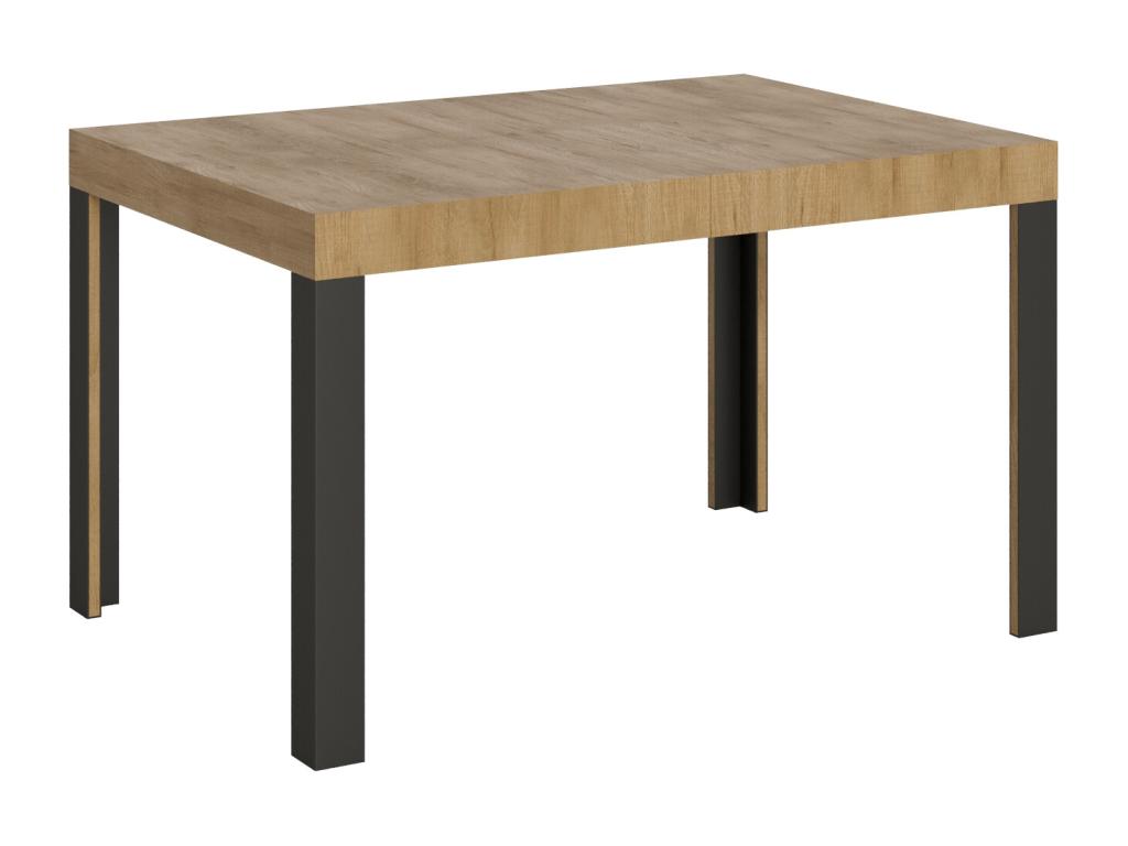 Extendable table 80x140/224 cm Decohaute Natural Oak frame Anthracite QMMA20921
