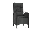 9-piece garden dining set with black resin wicker cushions KHVD34413