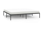 Black metal bed 180x200 WURX30923