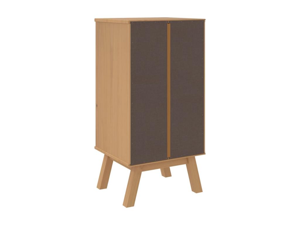 Decohaute bedside table, brown solid pine wood, BOQH72371