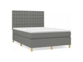 Decohaute bed base with dark grey mattress 140x190 Fabric PVFB39769