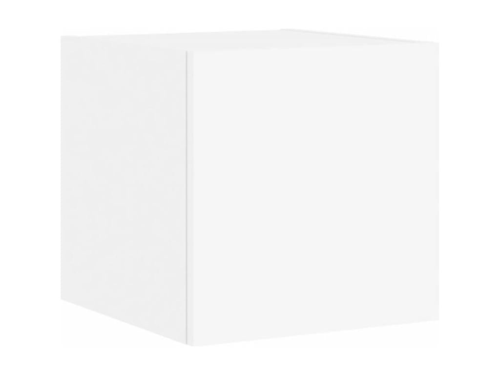 RATL76101 4-Piece White Engineered Wood LED TV Wall Unit