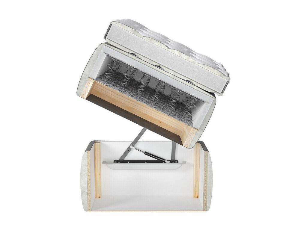 Chezlova 156 Continental Bed, Double Continental, Light Brown, 160x200 cm, Upholstery LTIL85531