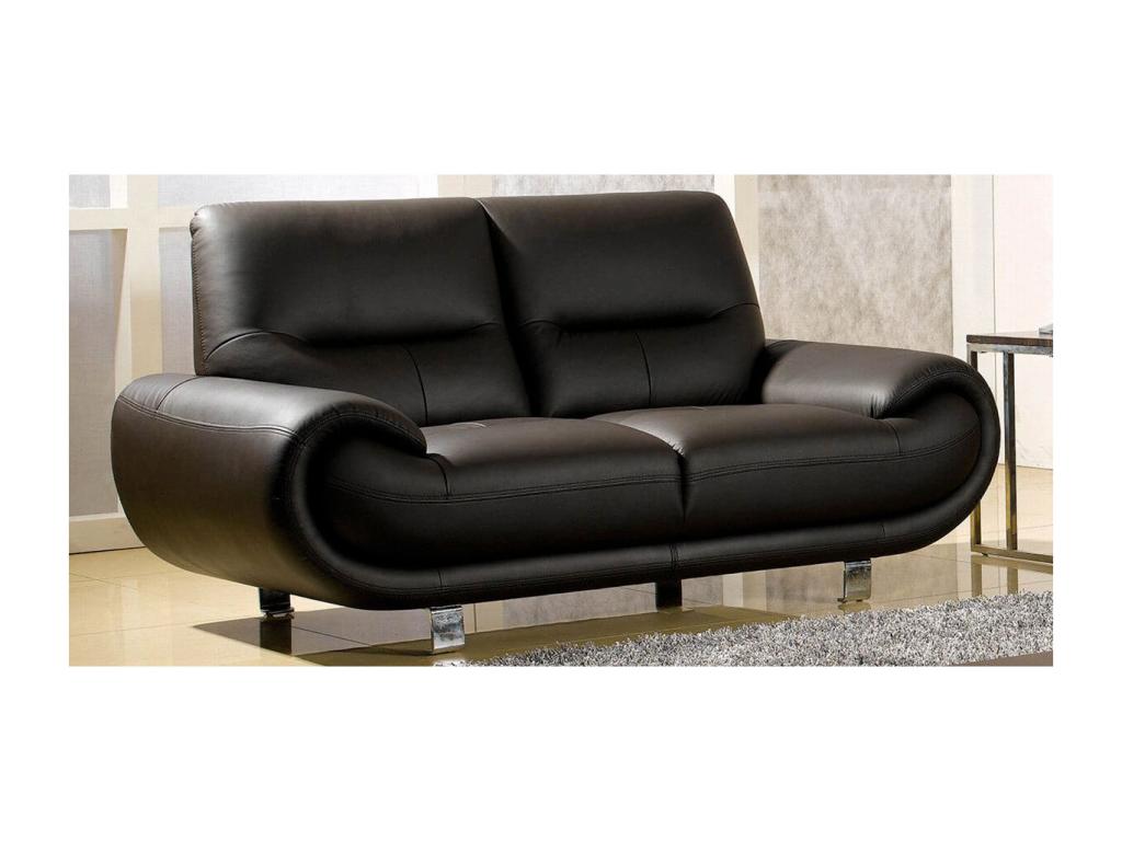 Decohaute Brown 2-Seater Leather Sofa - Right Corner QJIZ59179
