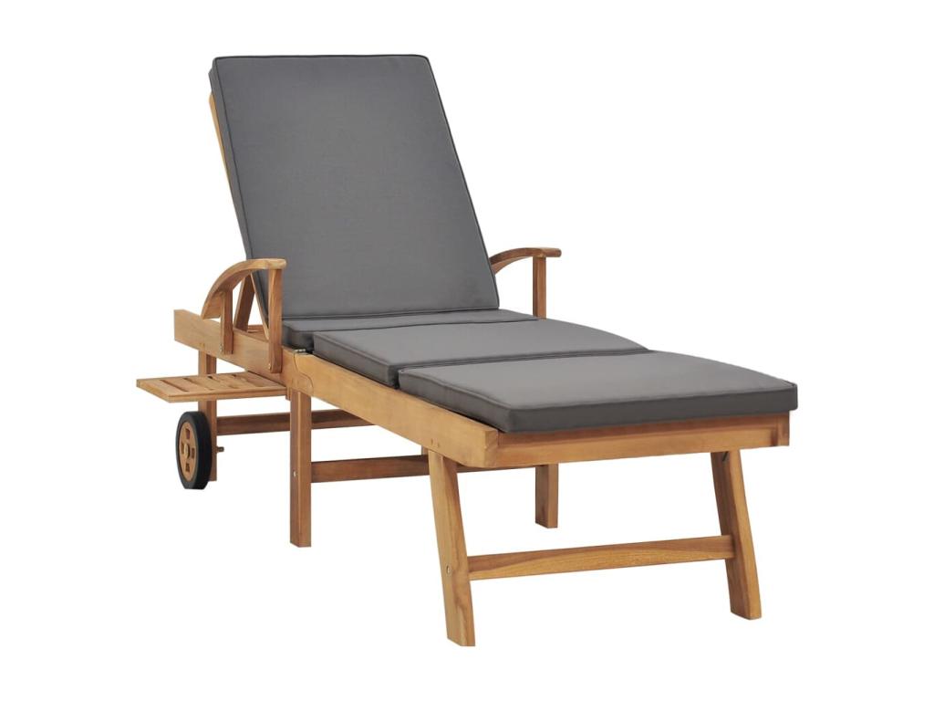 Brown wooden sun lounger/bath chair 195x59.5x52.5 cm 02 0012430 KYYW03181